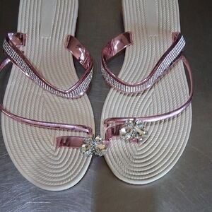 Elegant Pink and Cream Women's Sandals